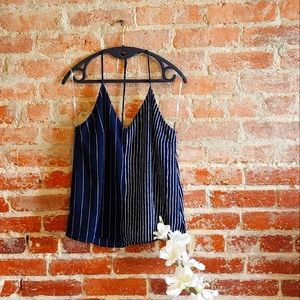Socialite Stripe Sexy Back Tank Top